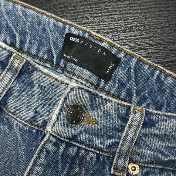 ASOS Design High-Waisted Denim Cutoff Shorts (Blue) – Size 26/US 2 - Picture 5 of 5